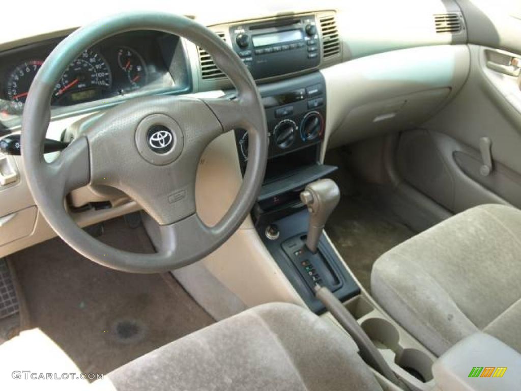 2003 Corolla CE - Super White / Pebble Beige photo #9