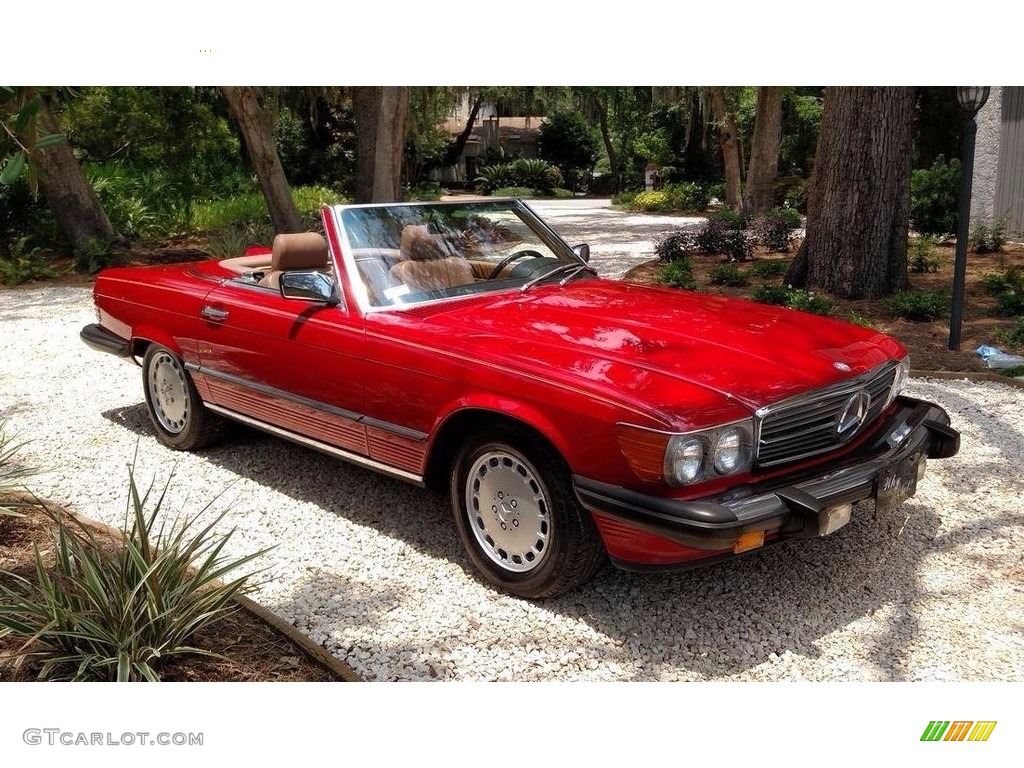 Signal Red 1986 Mercedes-Benz SL Class 560 SL Roadster Exterior Photo #138556083