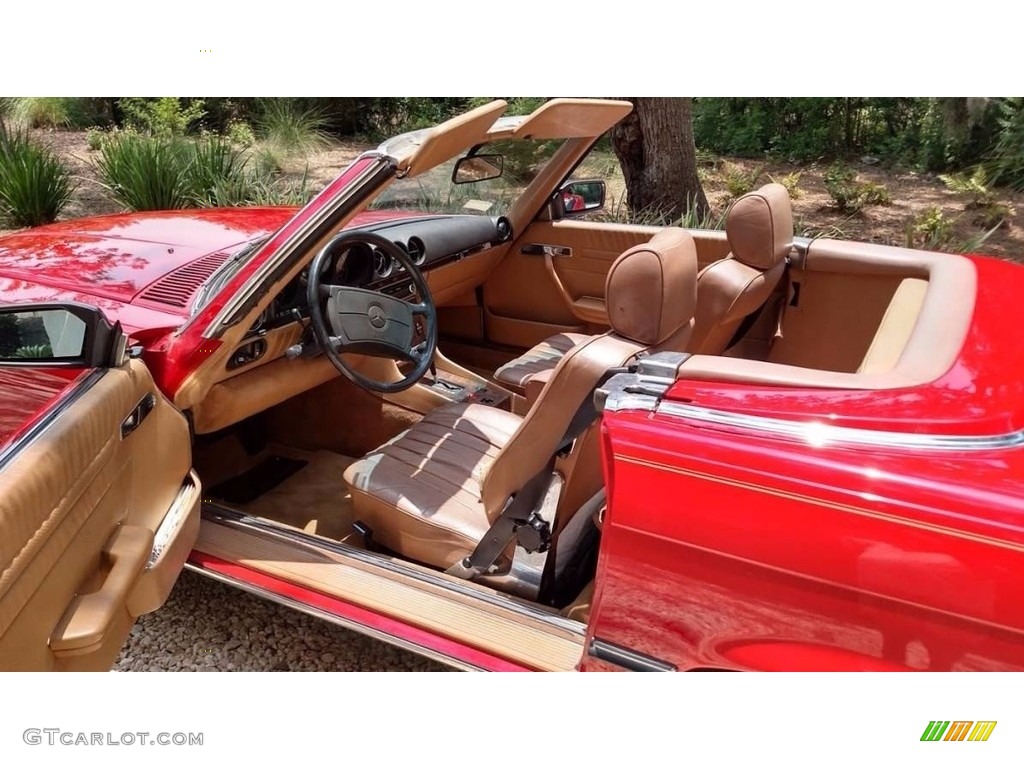 Palomino Interior 1986 Mercedes-Benz SL Class 560 SL Roadster Photo #138556211