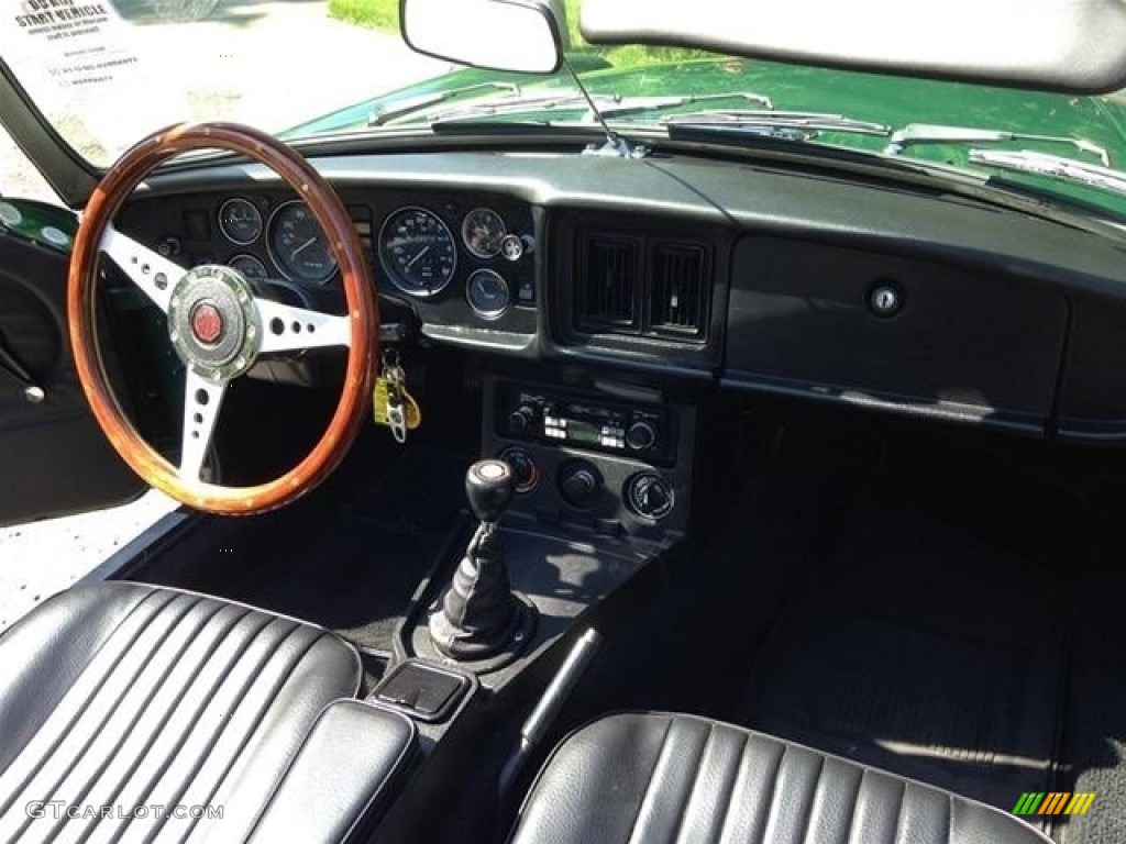 Black Interior 1977 MG MGB Roadster Photo #138556518