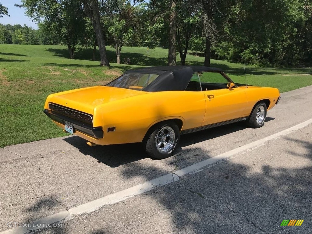 Custom Yellow 1971 Ford Torino GT Convertible Exterior Photo #138557310