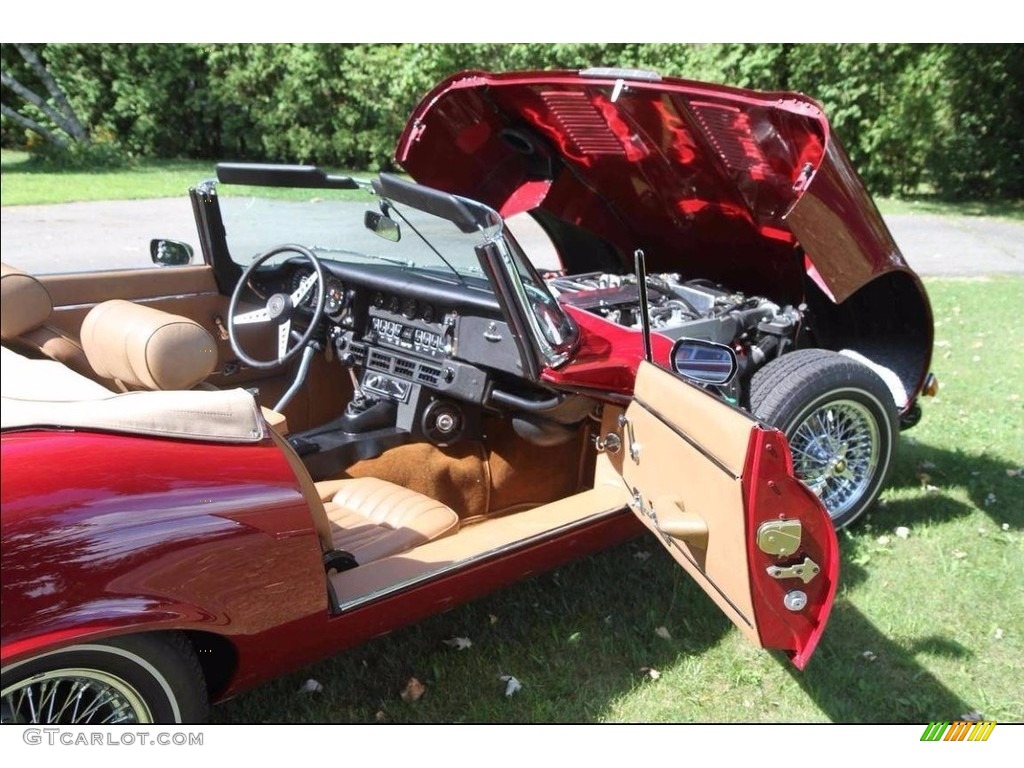 Beige Interior 1974 Jaguar XKE Series III Roadster Photo #138557799