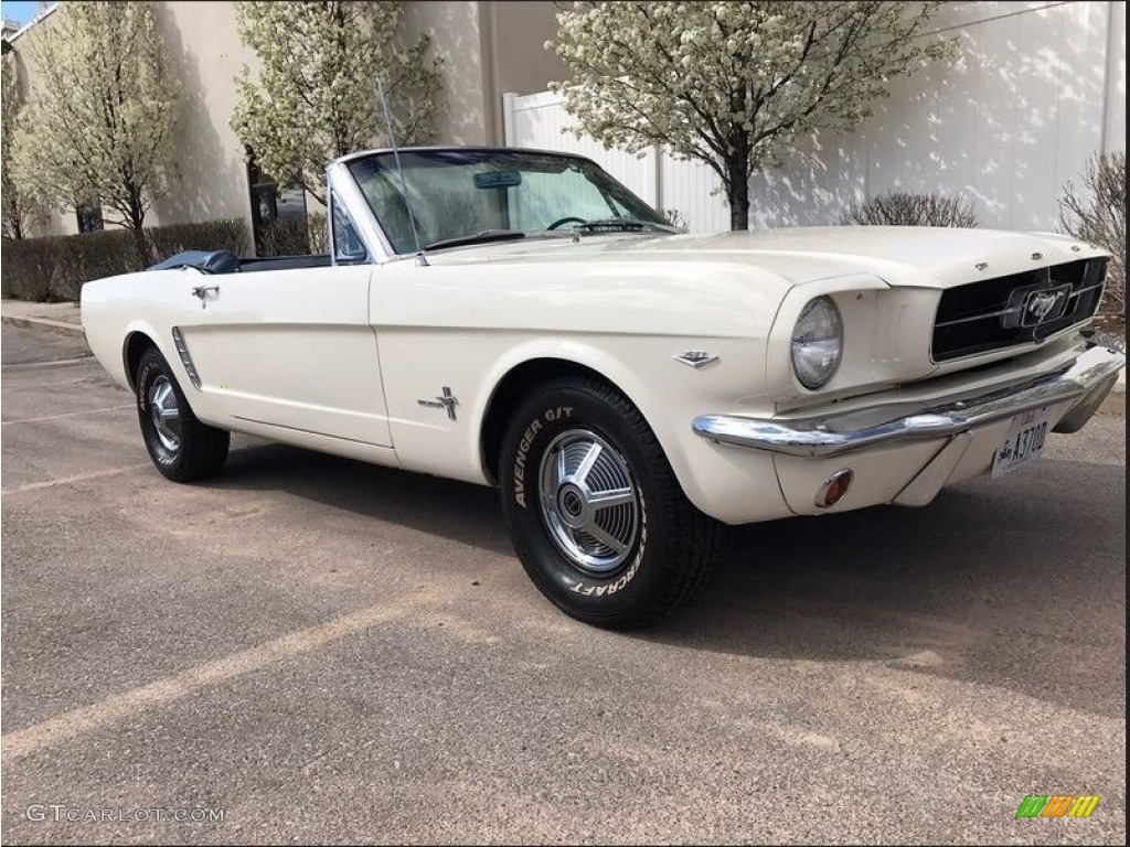 1965 Mustang Convertible - Wimbledon White / Blue photo #1