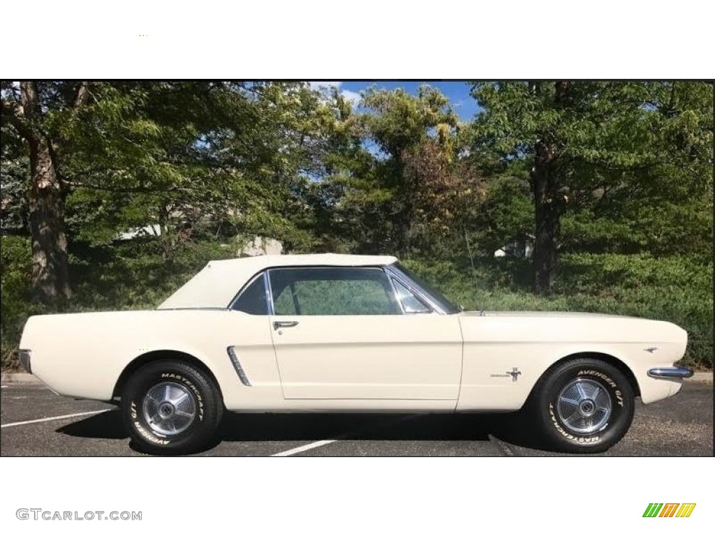 1965 Mustang Convertible - Wimbledon White / Blue photo #2