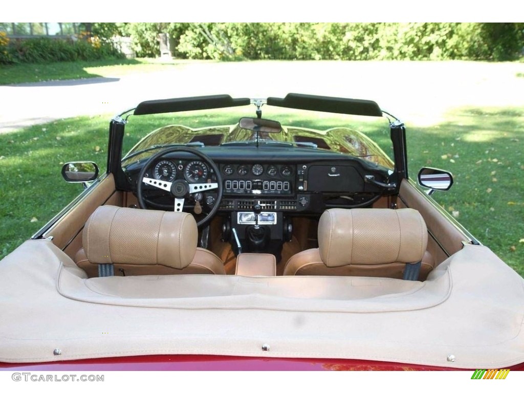 1974 Jaguar XKE Series III Roadster Beige Dashboard Photo #138557955
