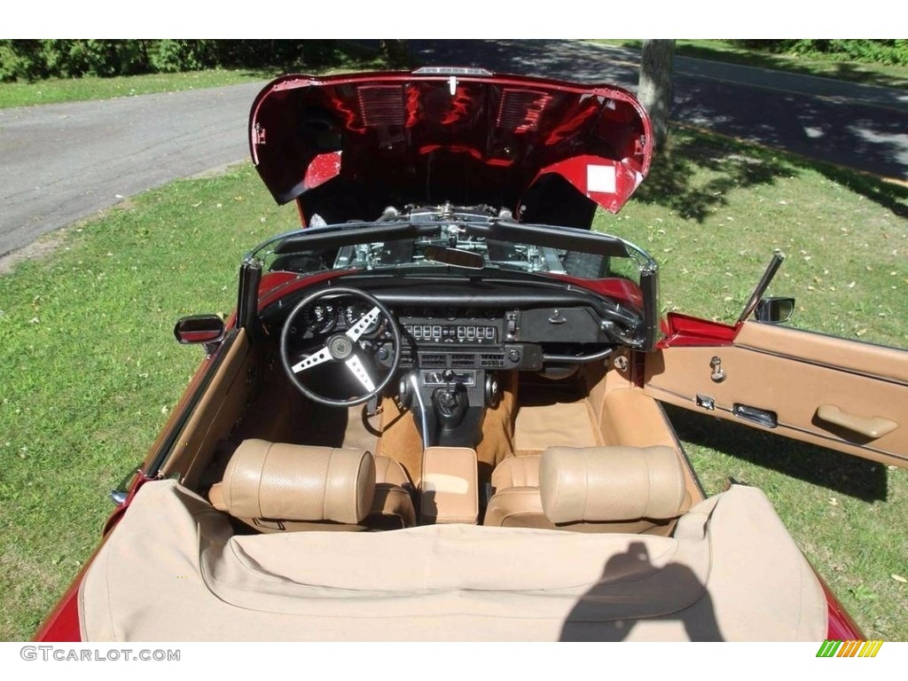 1974 XKE Series III Roadster - Regency Red / Beige photo #15