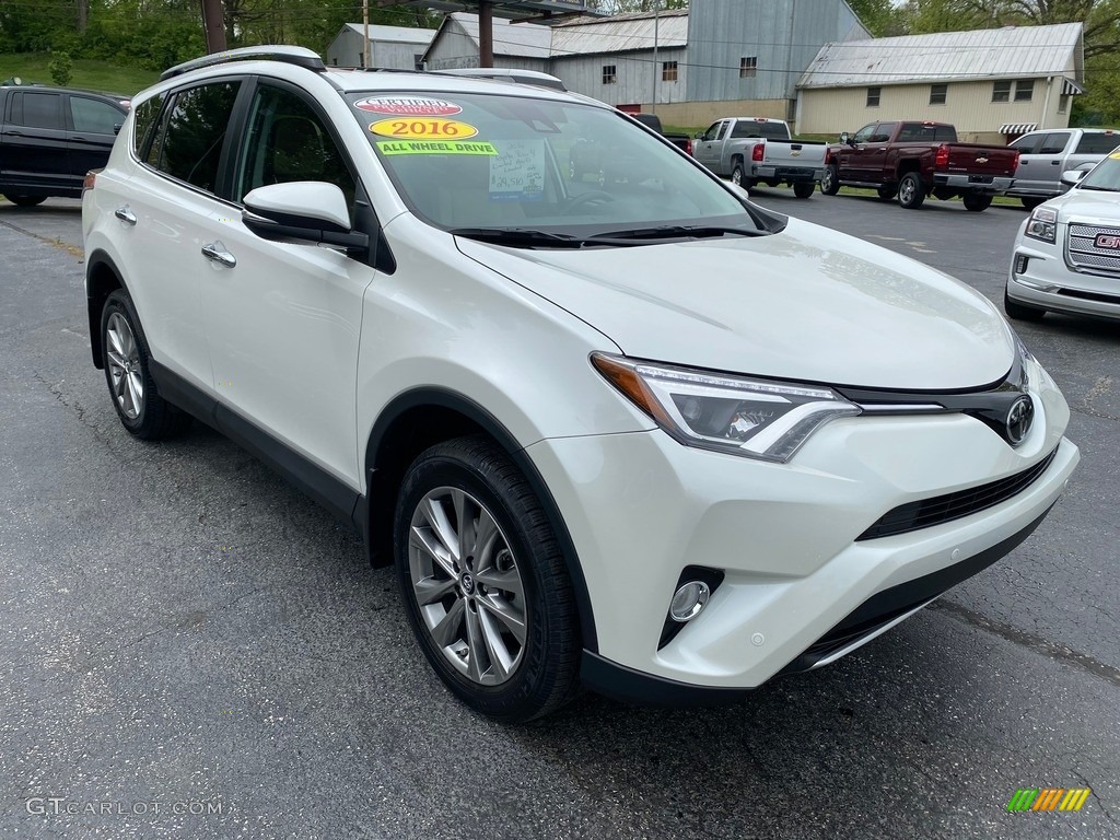 2016 RAV4 Limited - Blizzard Pearl / Cinnamon photo #4