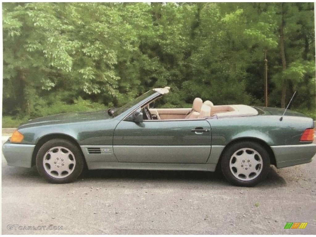Brilliant Emerald Pearl 1993 Mercedes-Benz SL 600 Roadster Exterior Photo #138559911