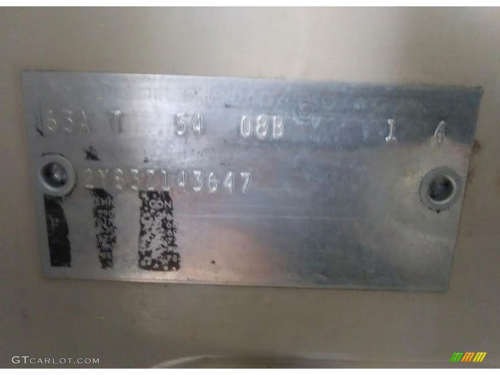 1962 Ford Thunderbird 2 Door Coupe Info Tag Photo #138561909