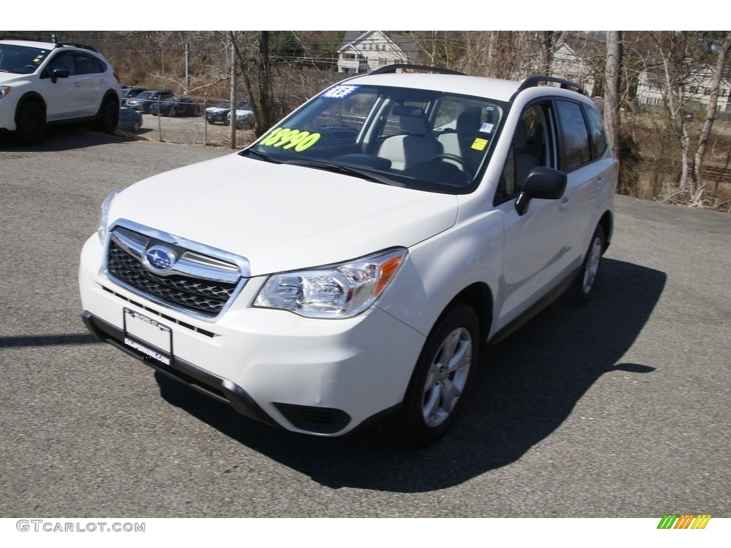 2016 Forester 2.5i - Crystal White Pearl / Gray photo #1