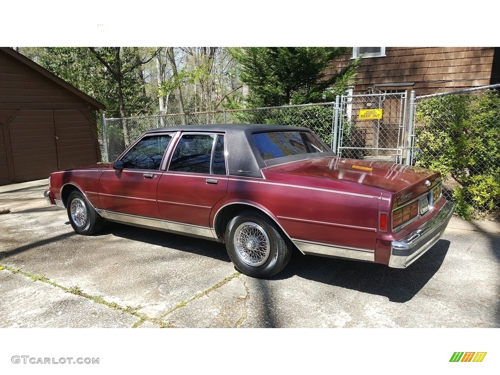 Dark Red Metallic 1989 Chevrolet Caprice Classic Brougham LS Sedan Exterior Photo #138563958