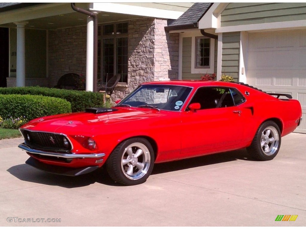 1969 Mustang 428 CJ R Code - Red / Black photo #1