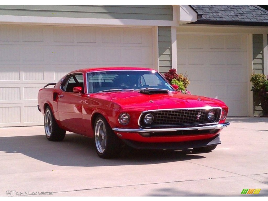1969 Mustang 428 CJ R Code - Red / Black photo #7