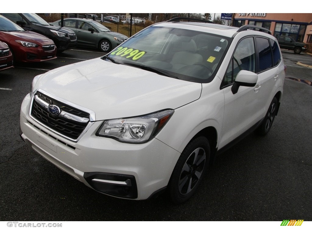 2017 Forester 2.5i Premium - Crystal White Pearl / Gray photo #1