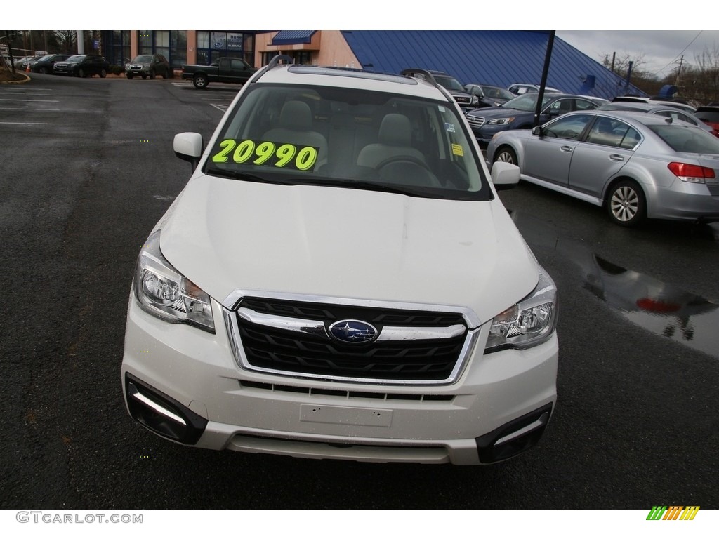 2017 Forester 2.5i Premium - Crystal White Pearl / Gray photo #2