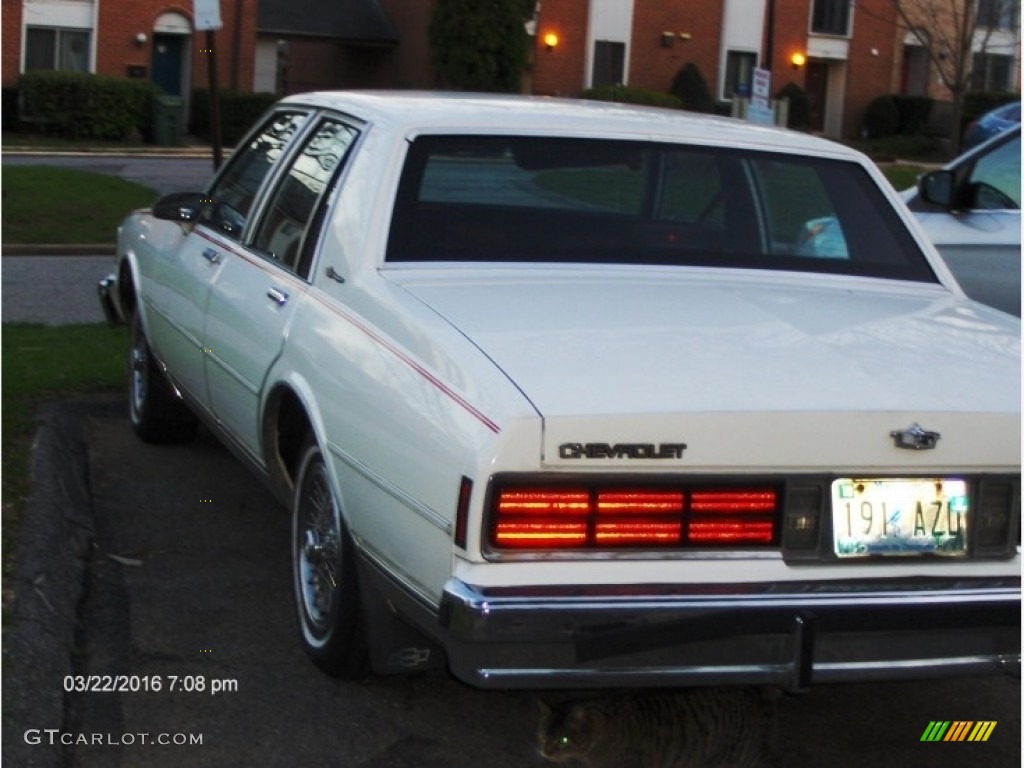 1988 Caprice Classic Sedan - White / Maroon photo #6
