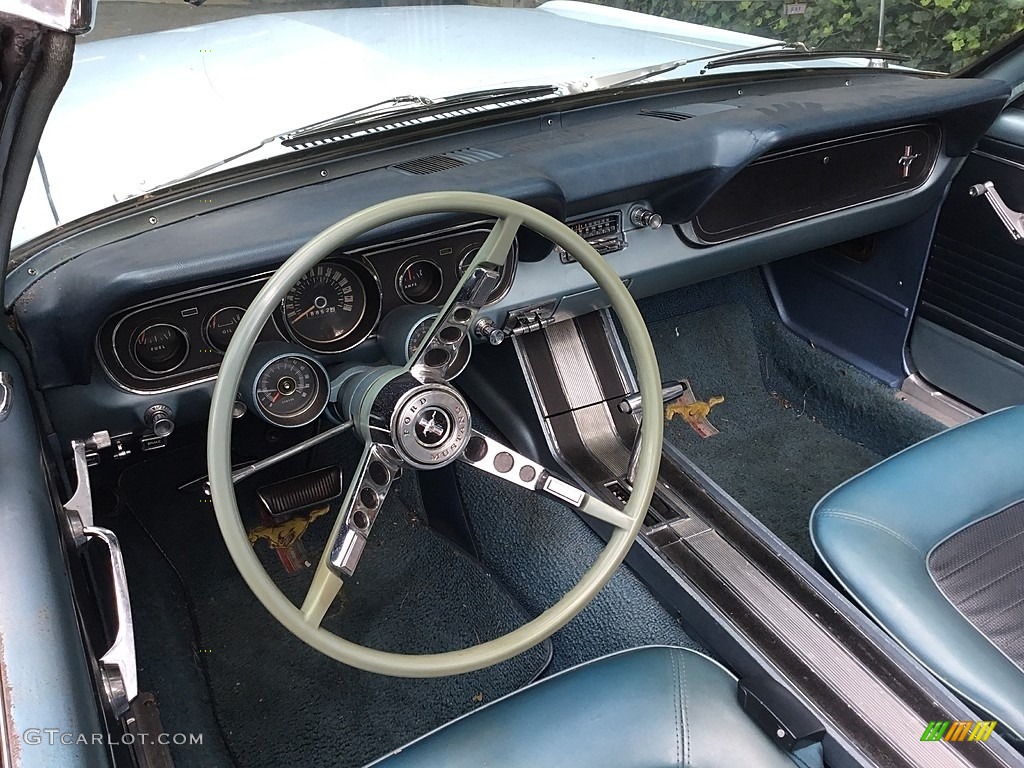 1966 Mustang Convertible - Arcadian Blue / Light Blue photo #2