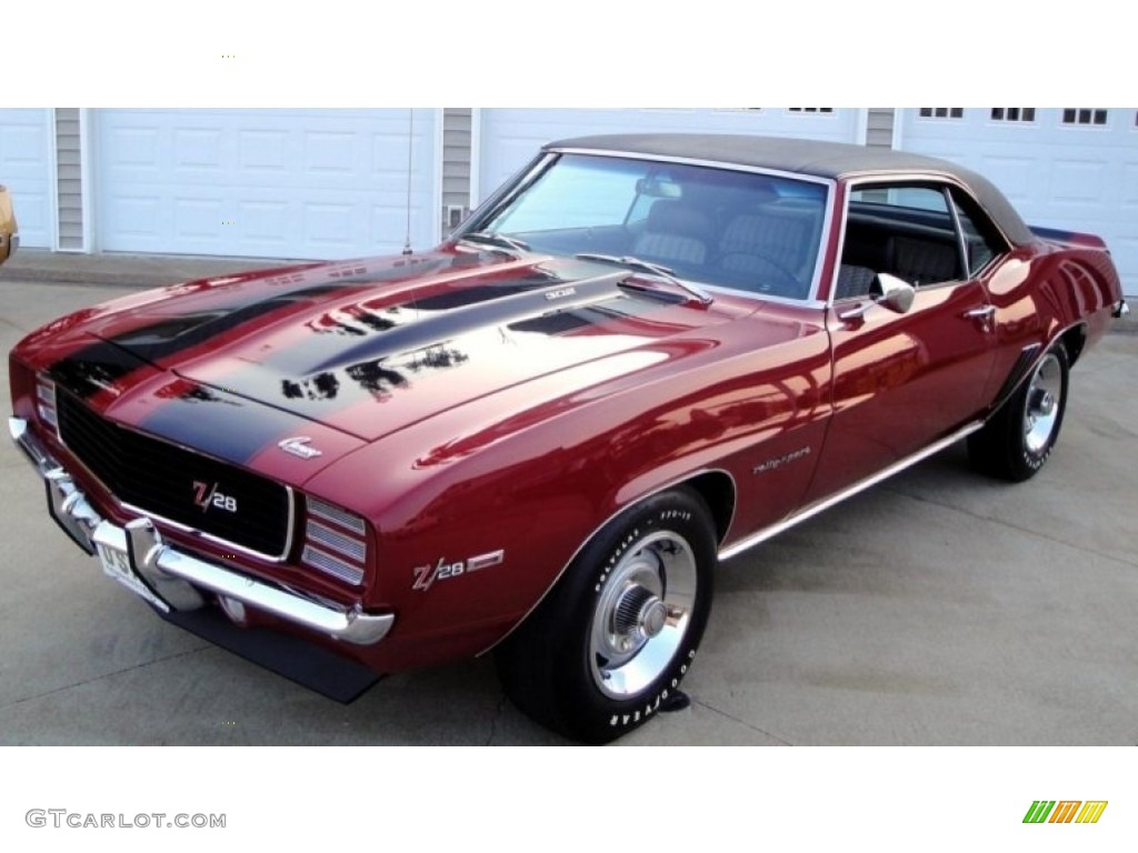 1969 Camaro Z28 Coupe - Garnet Red / Black/Gray Houndstooth photo #2