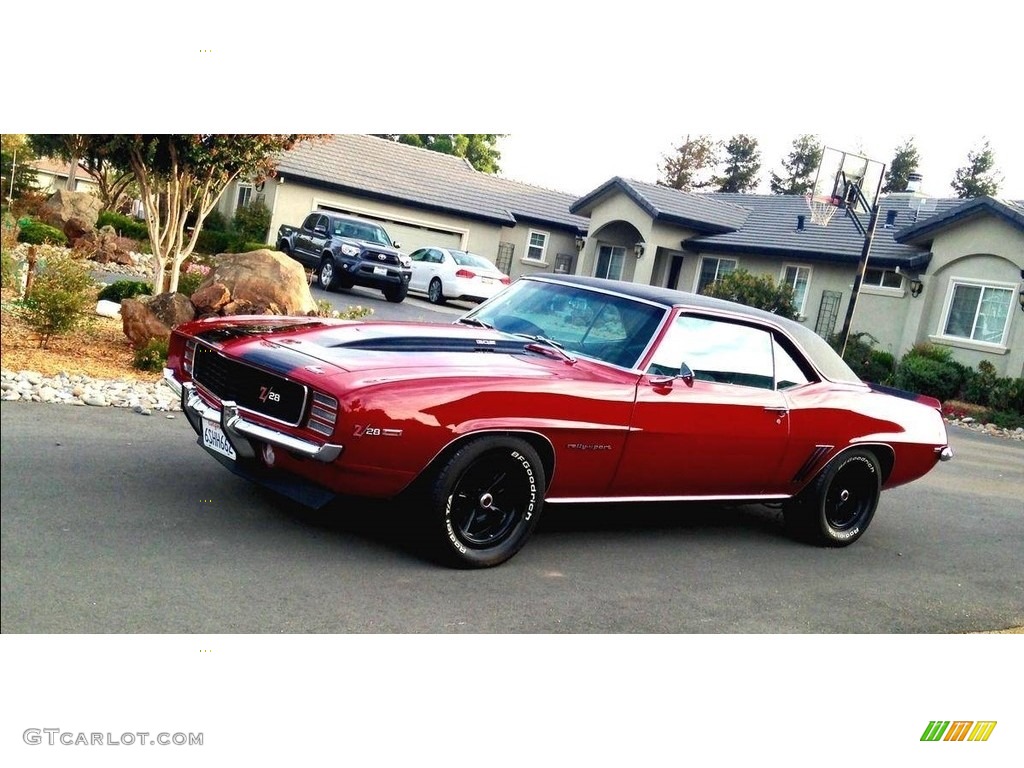 1969 Camaro Z28 Coupe - Garnet Red / Black/Gray Houndstooth photo #3