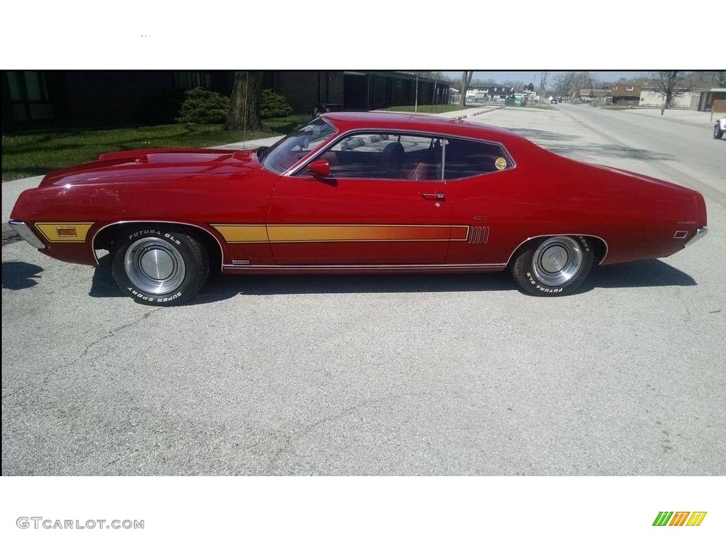 Dark Maroon 1970 Ford Torino GT SportsRoof Exterior Photo #138569697