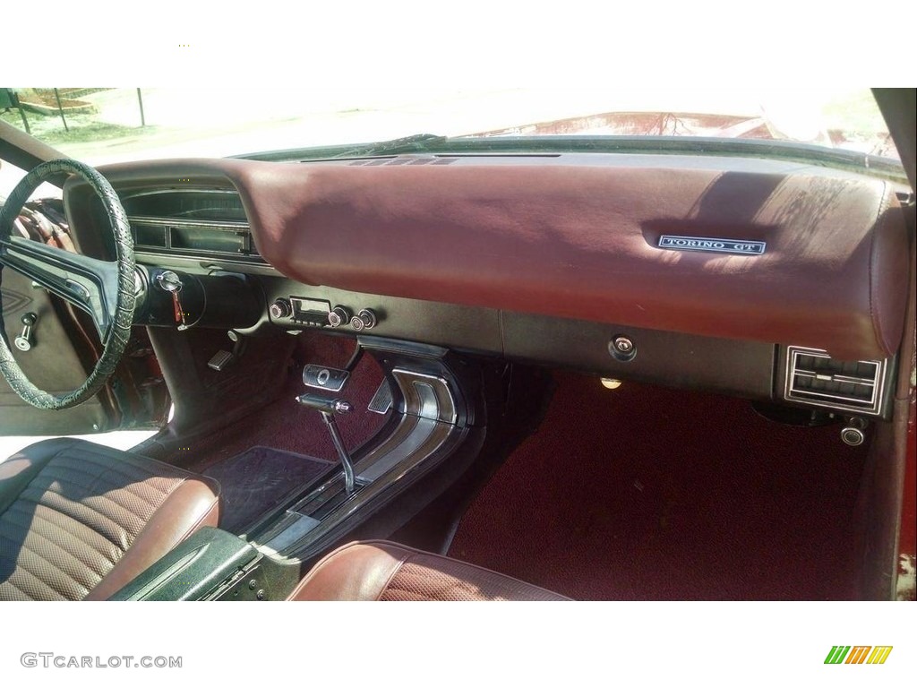 1970 Ford Torino GT SportsRoof Red Dashboard Photo #138569964