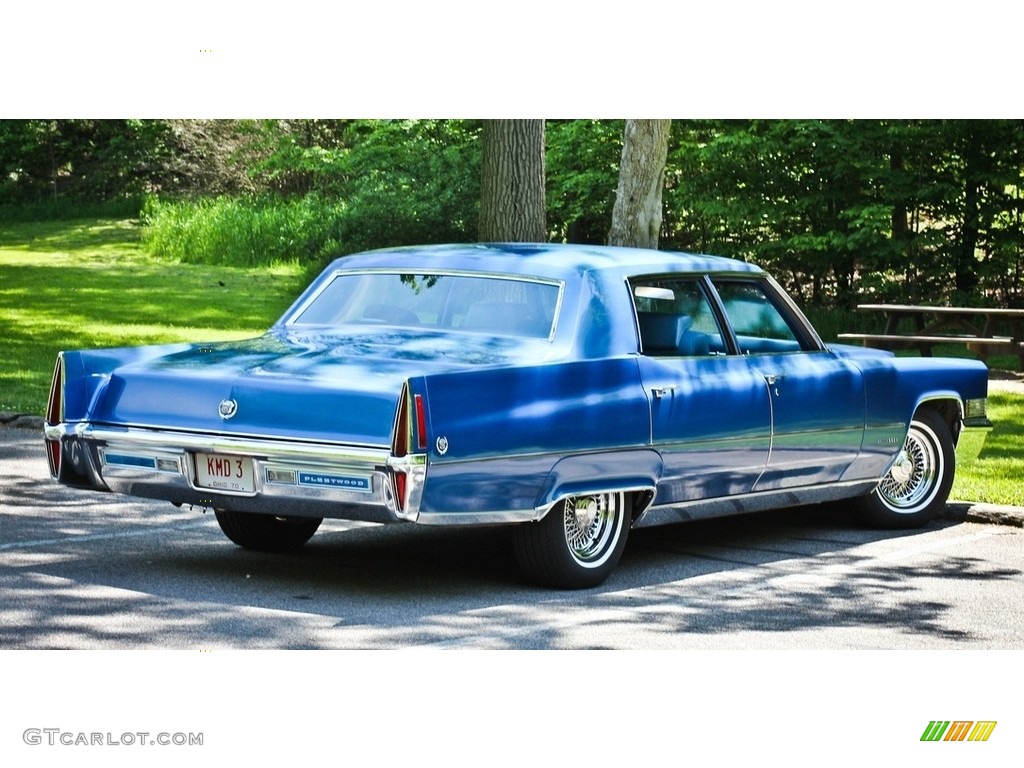 Spartacus Blue Firemist 1970 Cadillac Fleetwood Sixty Special Exterior Photo #138570546