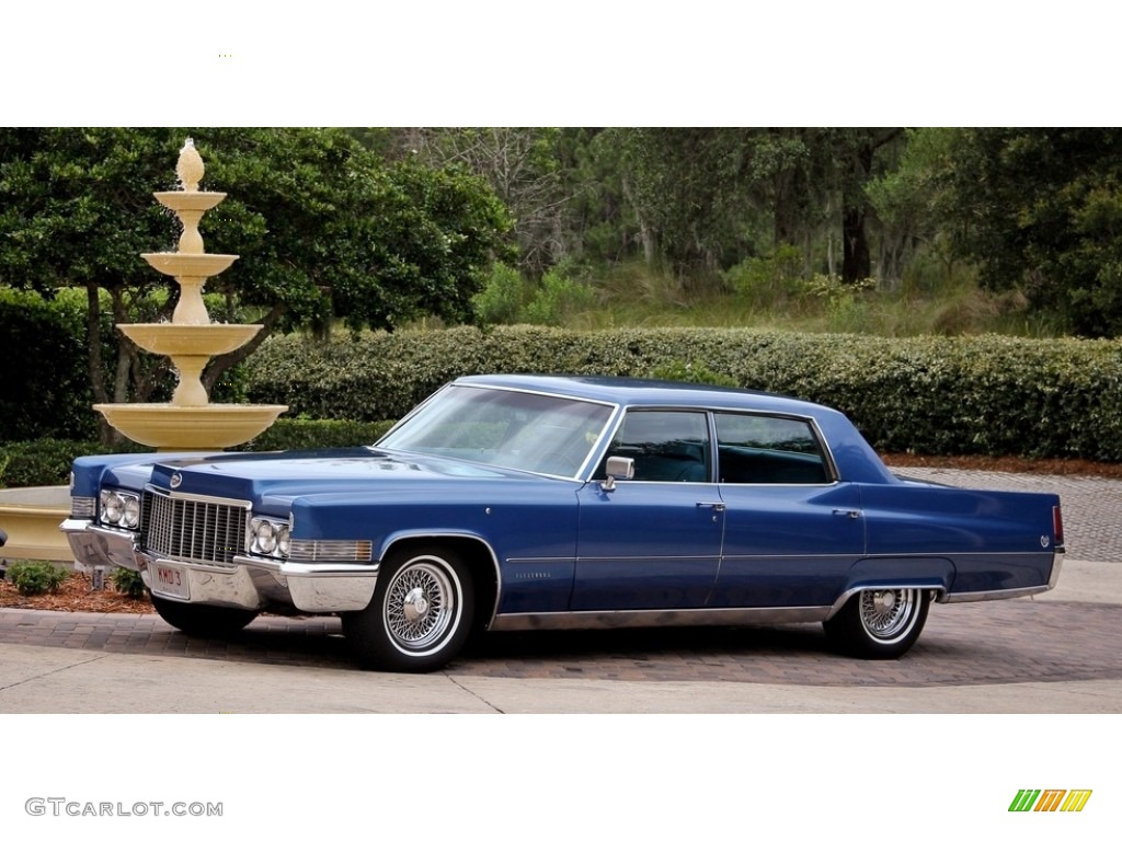 Spartacus Blue Firemist 1970 Cadillac Fleetwood Sixty Special Exterior Photo #138570936