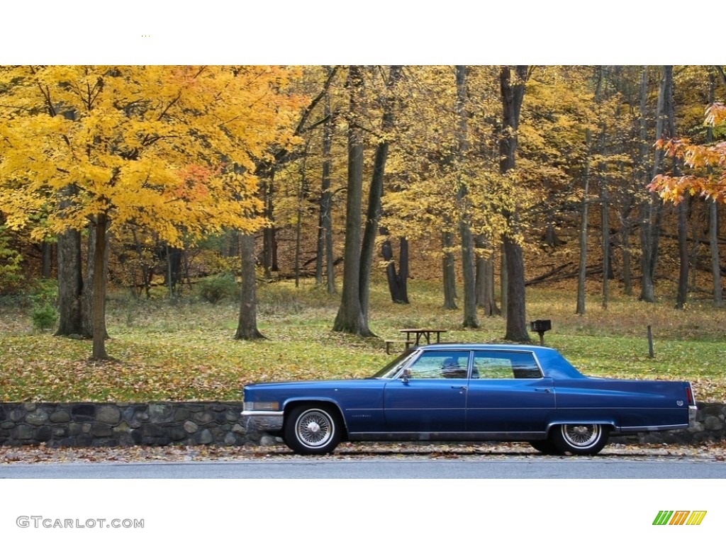 Spartacus Blue Firemist 1970 Cadillac Fleetwood Sixty Special Exterior Photo #138571023