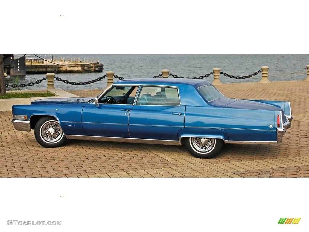 Spartacus Blue Firemist 1970 Cadillac Fleetwood Sixty Special Exterior Photo #138571617