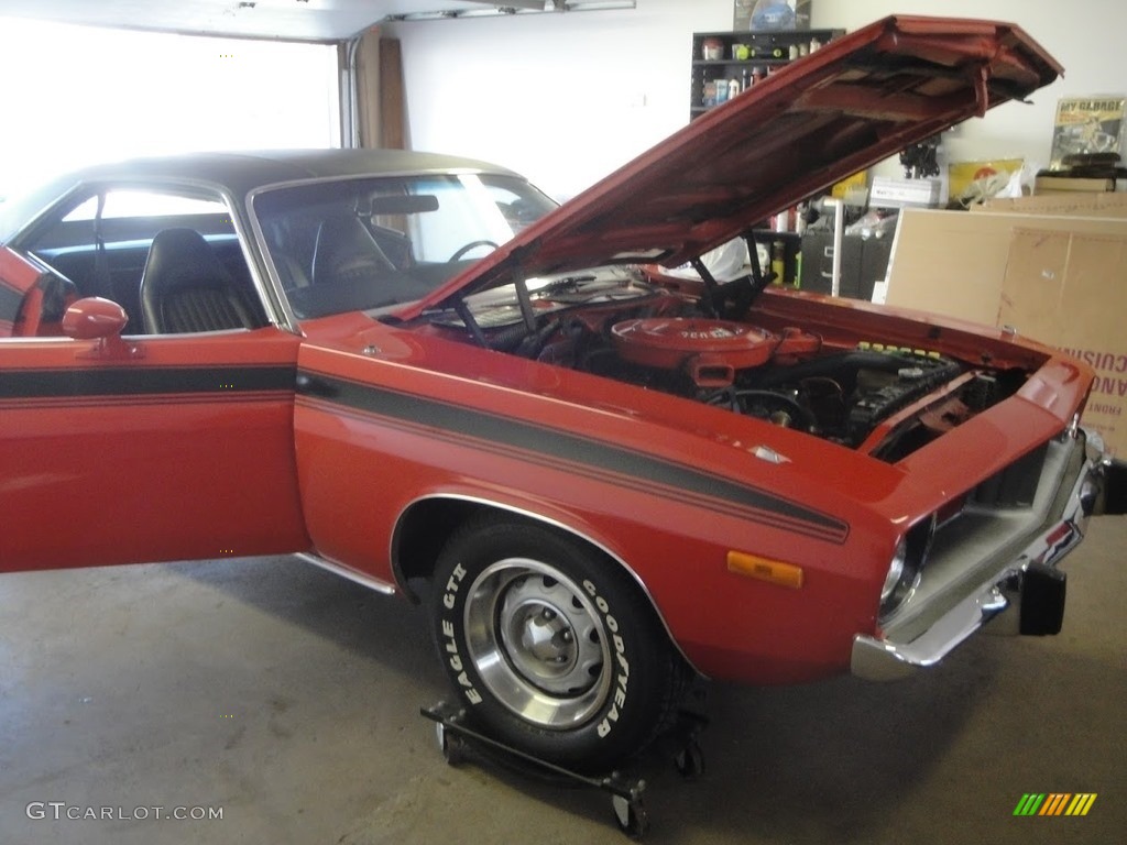 Rallye Red 1974 Plymouth 'Cuda Standard 'Cuda Model Exterior Photo #138571632