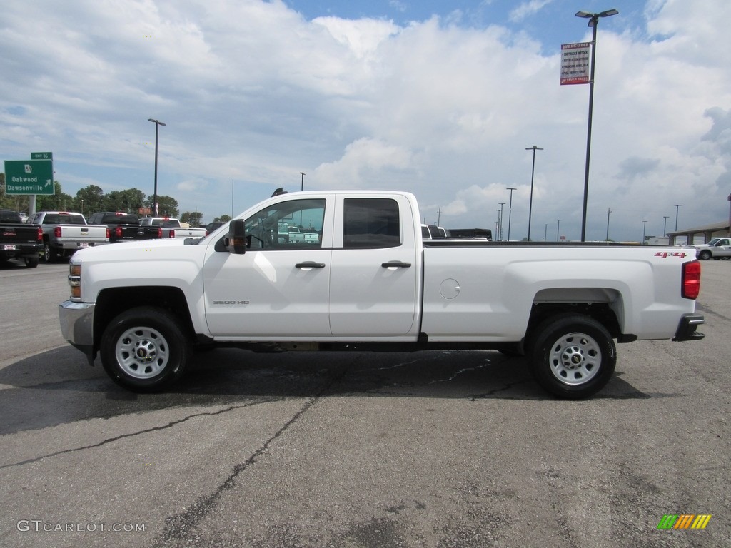 Summit White 2018 Chevrolet Silverado 3500HD Work Truck Double Cab 4x4 Exterior Photo #138572226