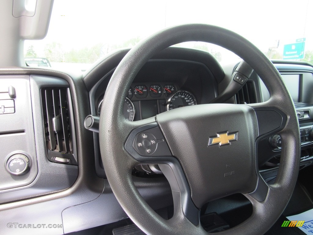 2018 Chevrolet Silverado 3500HD Work Truck Double Cab 4x4 Dark Ash/Jet Black Steering Wheel Photo #138572643