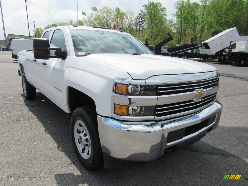 Summit White 2018 Chevrolet Silverado 3500HD Work Truck Double Cab 4x4 Exterior Photo #138573366