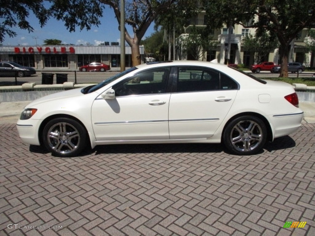 2007 RL 3.5 AWD Sedan - Premium White Pearl / Ebony photo #3