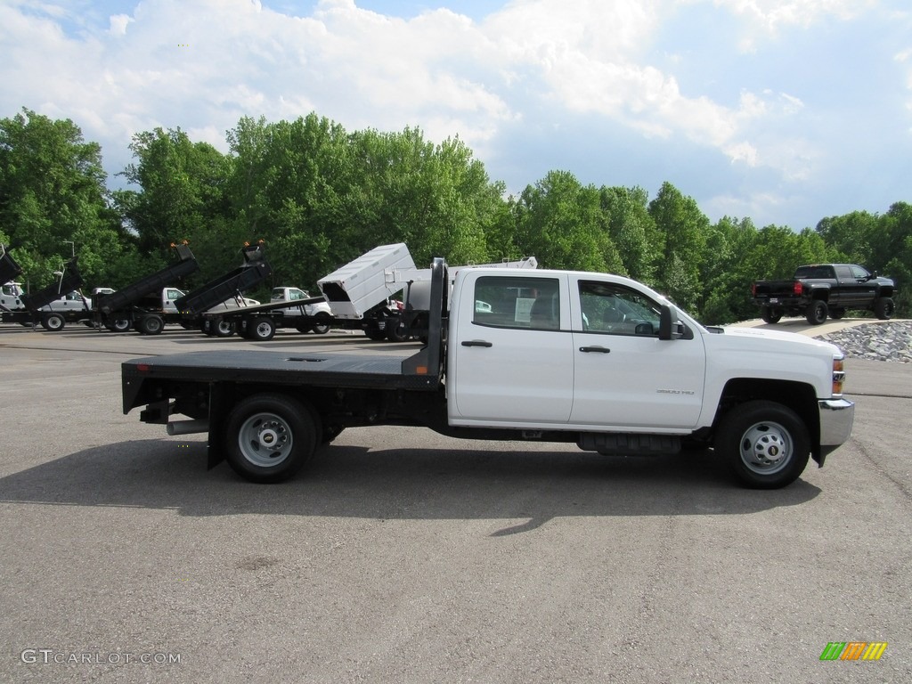 Summit White 2018 Chevrolet Silverado 3500HD Work Truck Crew Cab 4x4 Chassis Exterior Photo #138574710