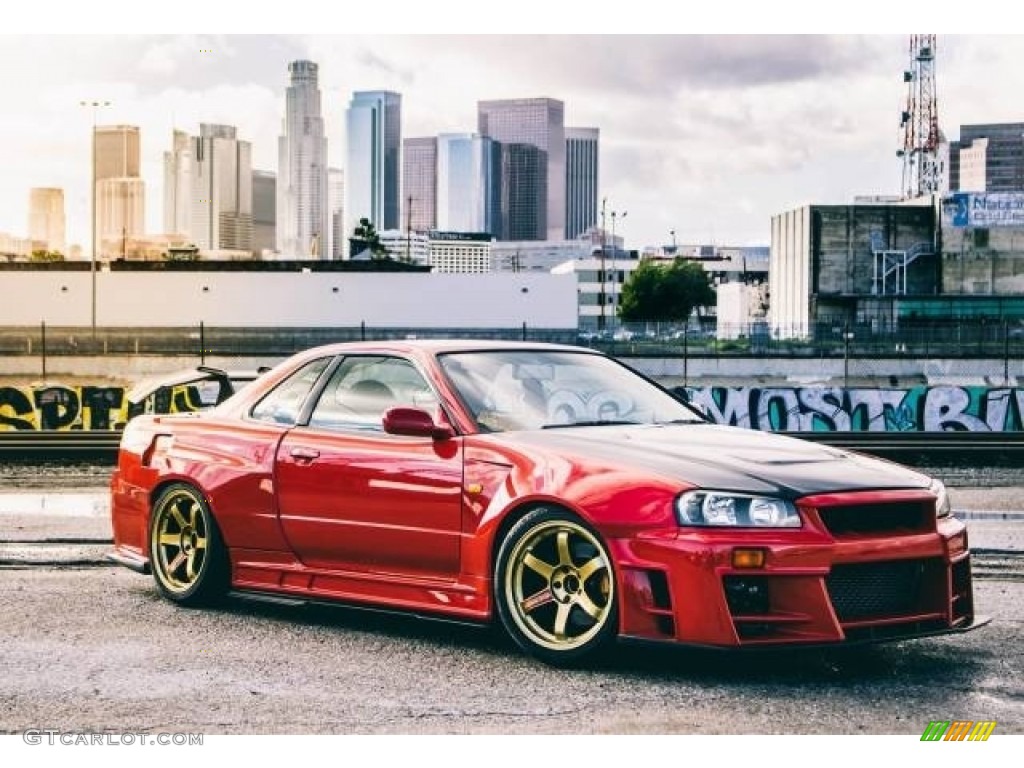 Active Red 1999 Nissan Skyline GT-R R34 Coupe Exterior Photo #138574797