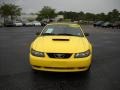 2003 Zinc Yellow Ford Mustang V6 Convertible  photo #13