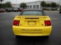2003 Zinc Yellow Ford Mustang V6 Convertible  photo #14
