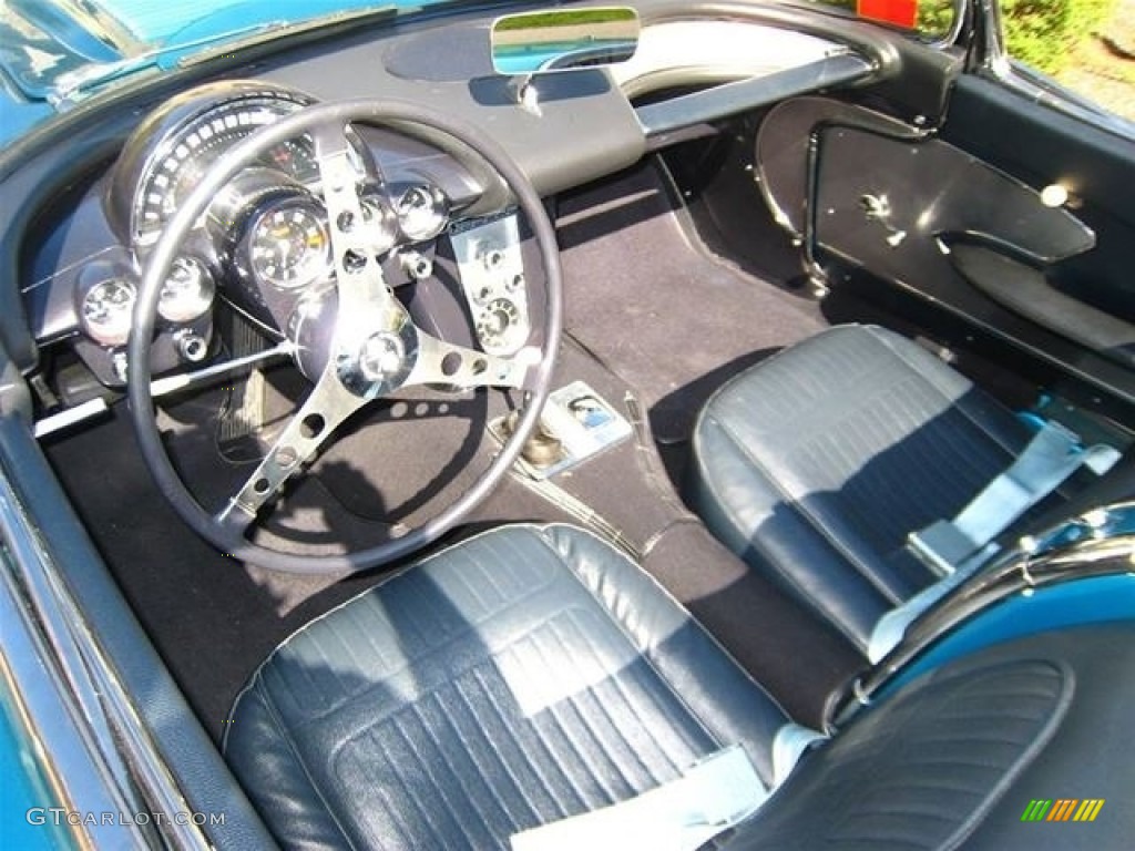 Charcoal Interior 1958 Chevrolet Corvette Convertible Photo #138576825