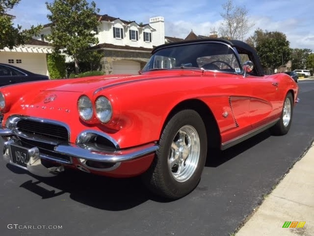 1962 Corvette Convertible - Roman Red / Black photo #11