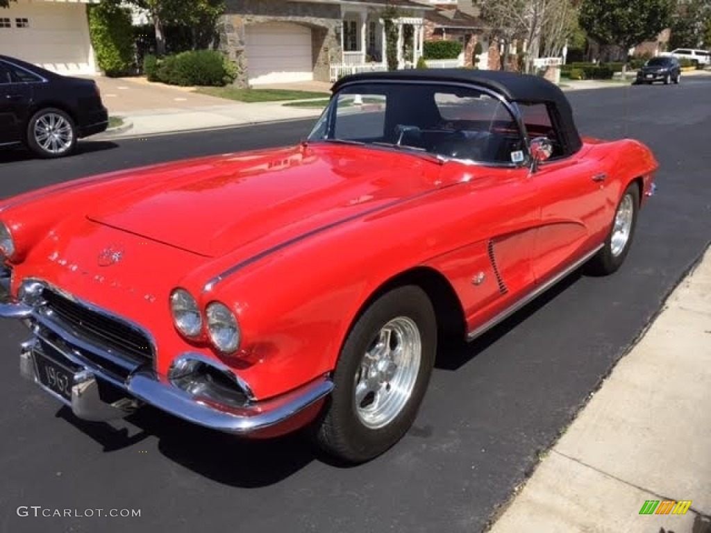 1962 Corvette Convertible - Roman Red / Black photo #12