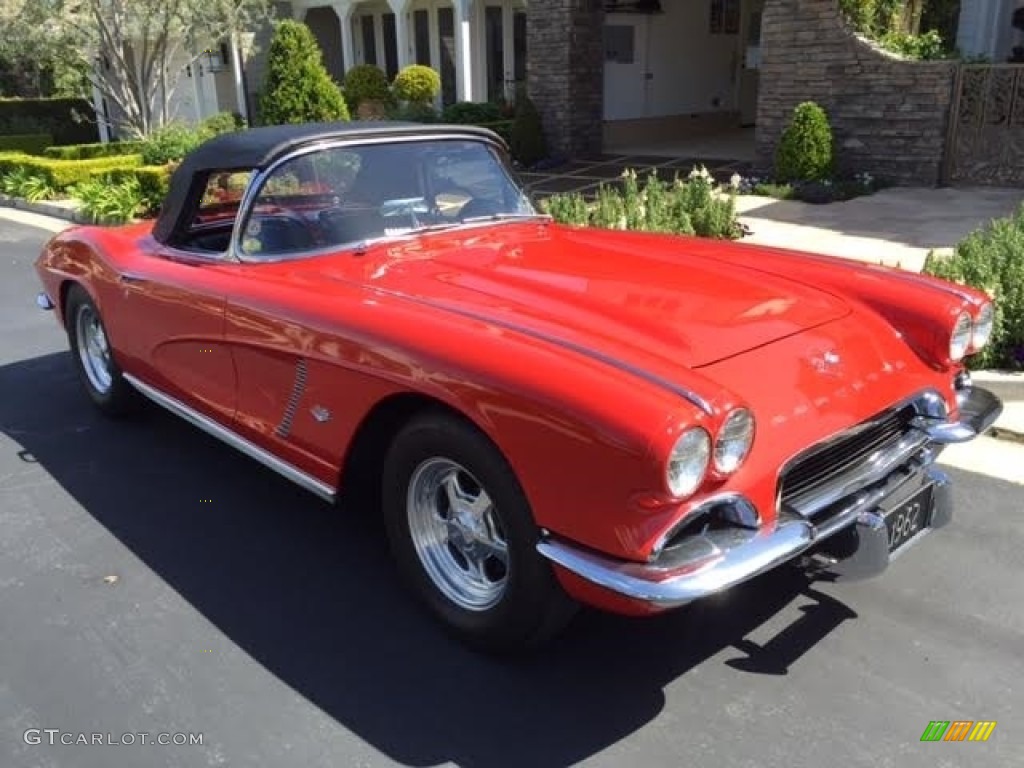 1962 Corvette Convertible - Roman Red / Black photo #13