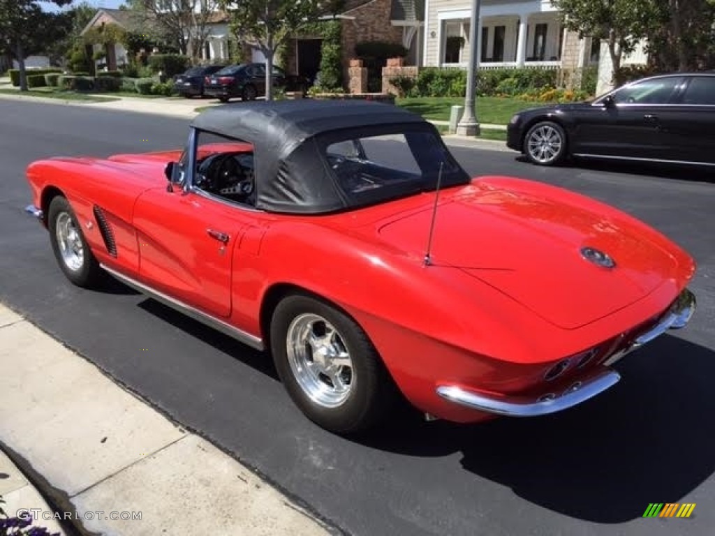 1962 Corvette Convertible - Roman Red / Black photo #14