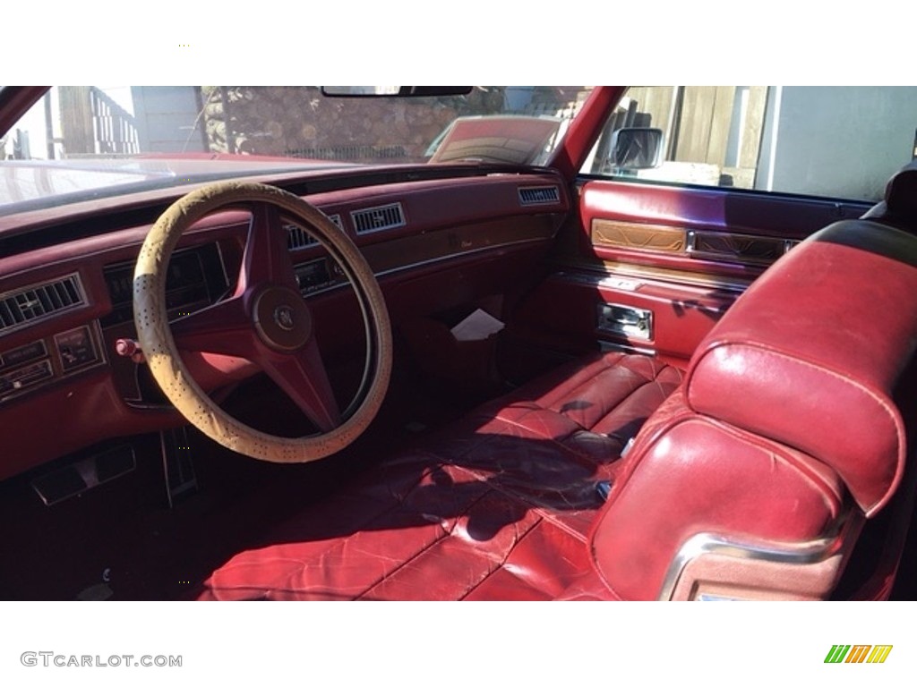 Medium Red Interior 1975 Cadillac Eldorado Convertible Photo #138577068
