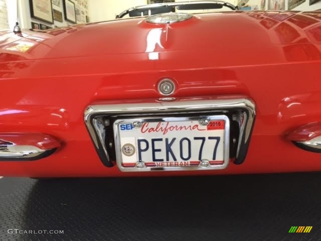 1962 Corvette Convertible - Roman Red / Black photo #16