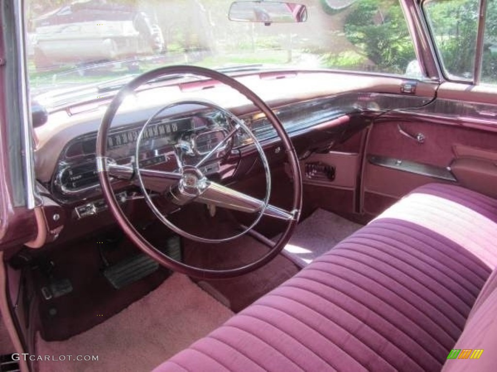 Maroon Interior 1958 Cadillac Fleetwood Sixty Special Photo #138579162