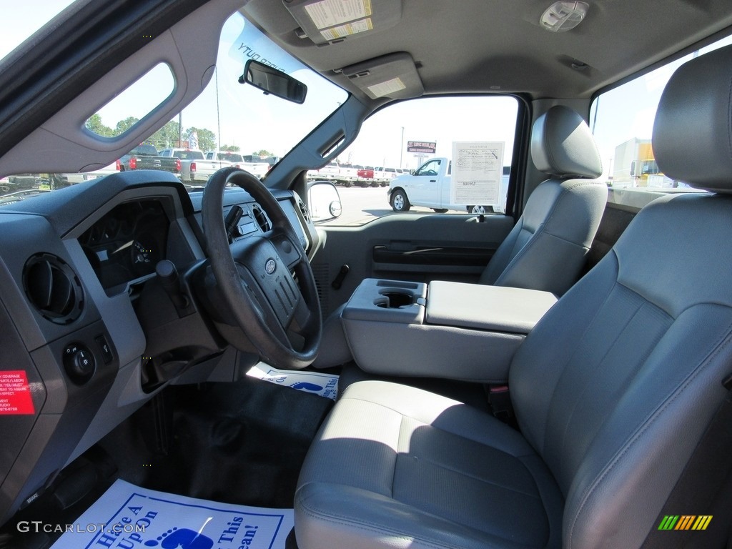 2012 F250 Super Duty XL Regular Cab Chassis - Dark Blue Pearl Metallic / Steel photo #17