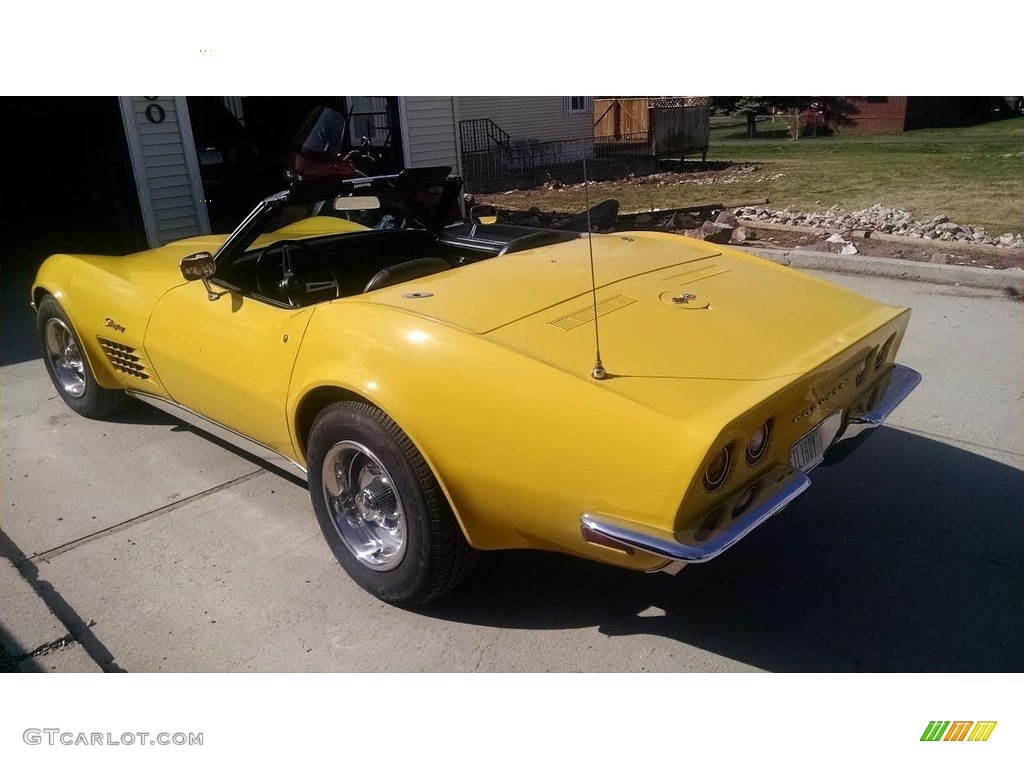 1971 Corvette Stingray Convertible - Sunflower Yellow / Black photo #4