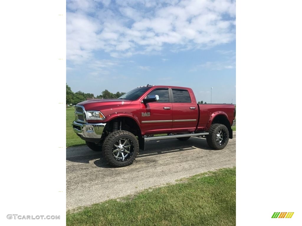 2015 3500 Laramie Crew Cab 4x4 - Deep Cherry Red Crystal Pearl / Black photo #1