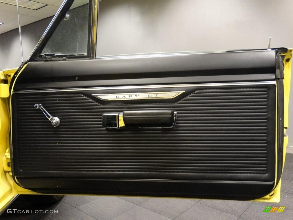 1967 Dodge Dart GT 2 Door Hardtop Black Door Panel Photo #138584280